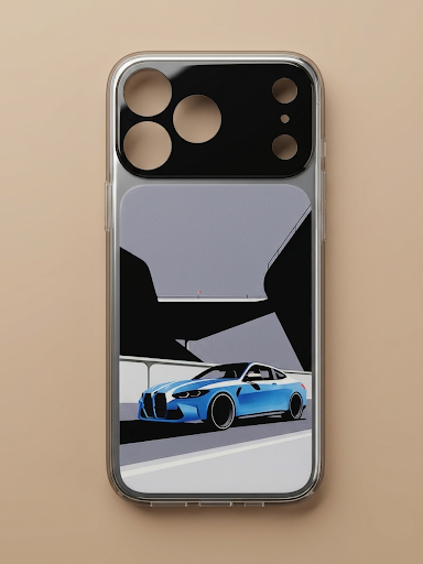 Blue BMW-Style Sports Car Phone Case