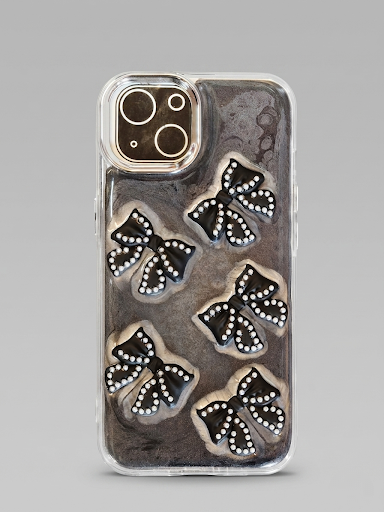 Black Bow Pearl Phone Case