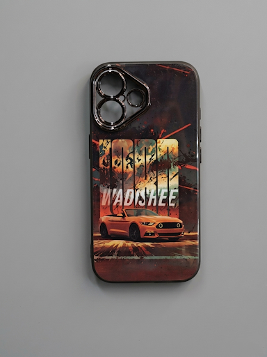 Mustang-Style Red Grunge Car Phone Case
